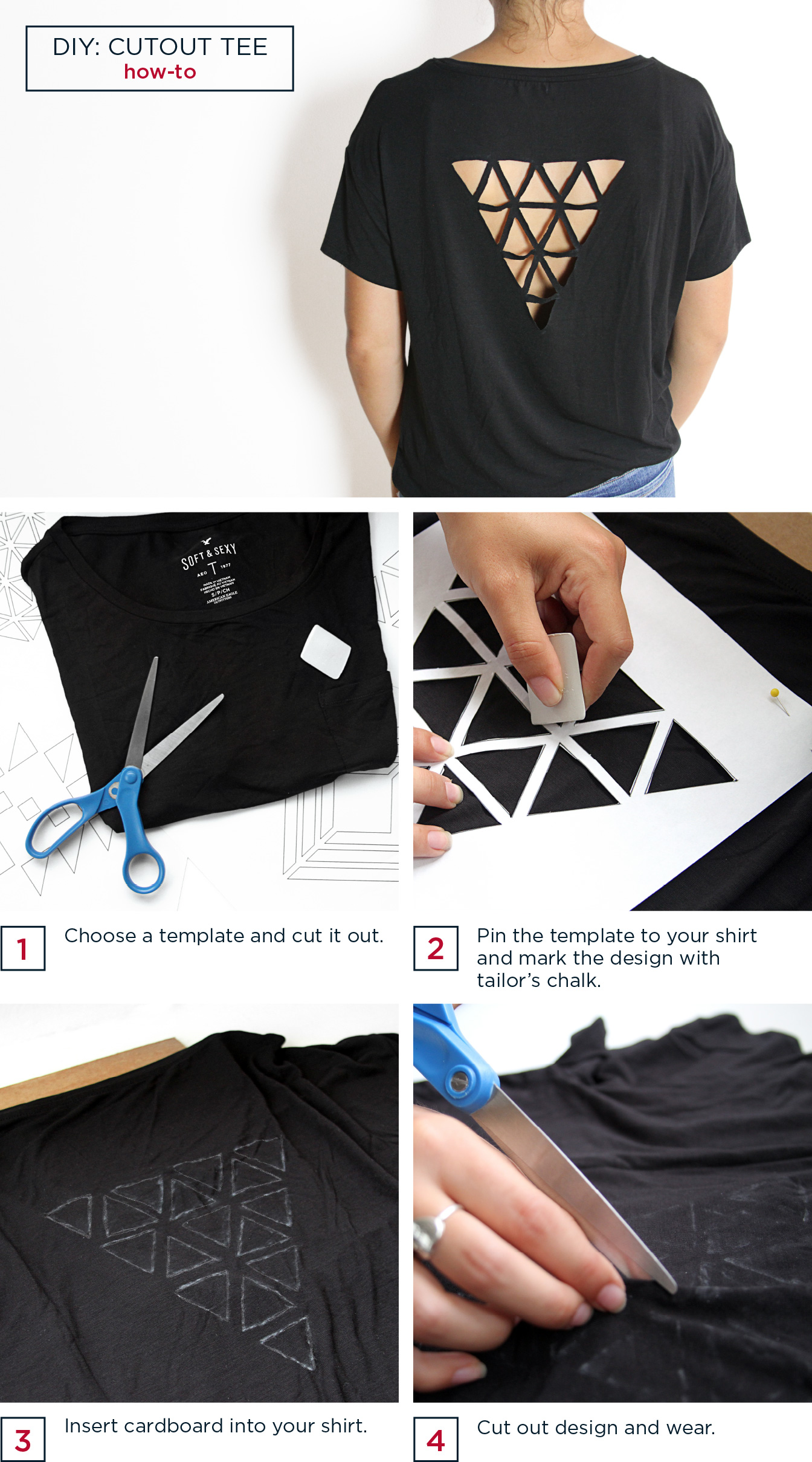 DIY How to Distress Shirt 