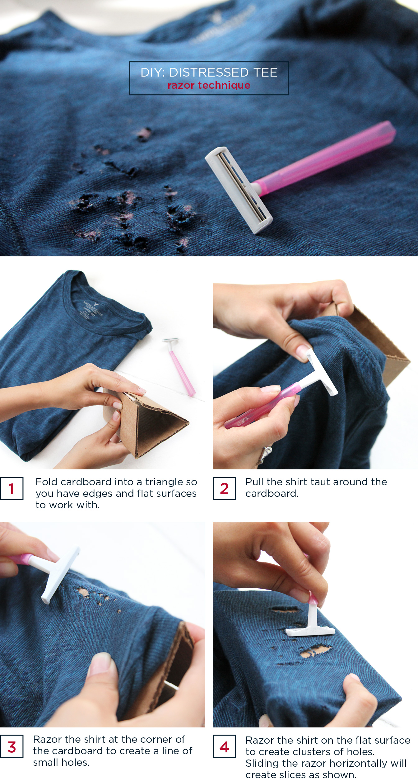 how to cut the back of a tee shirt