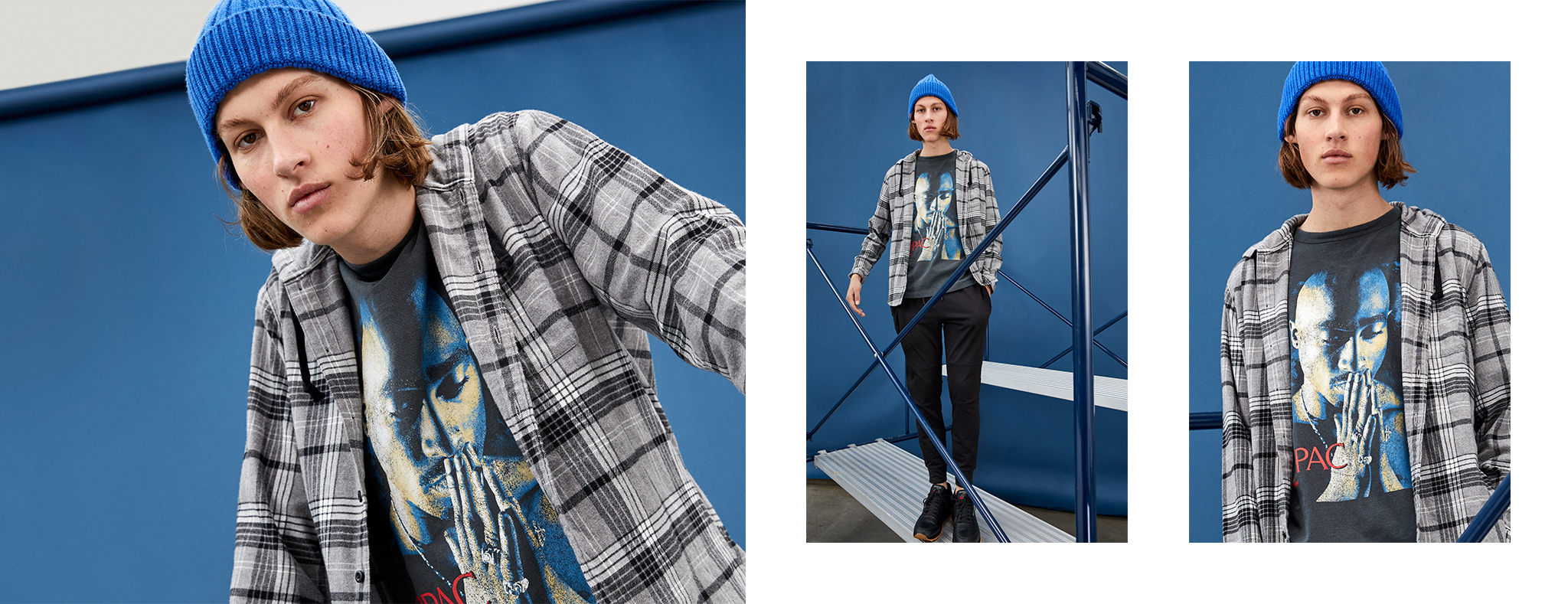 AE FLANNEL HOODED SHIRT