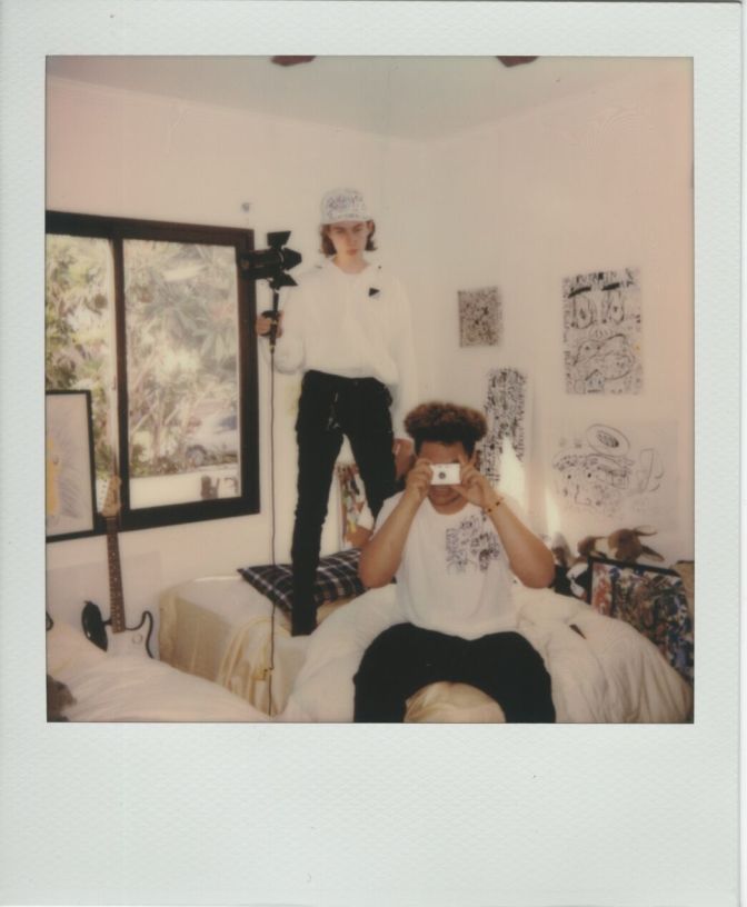 polaroid of Thoreau & Tony