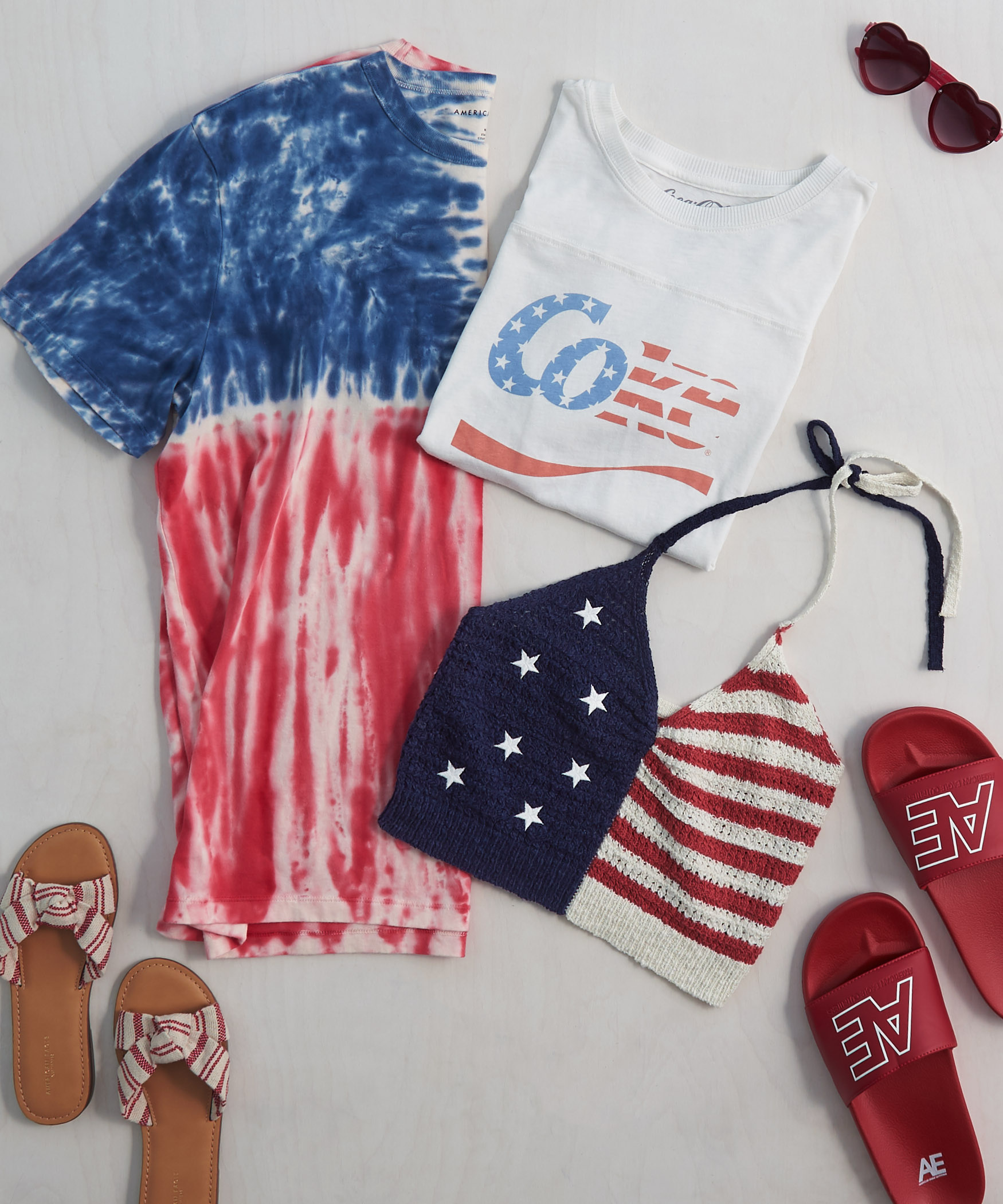 REd, White & Blue AE Women's Tops