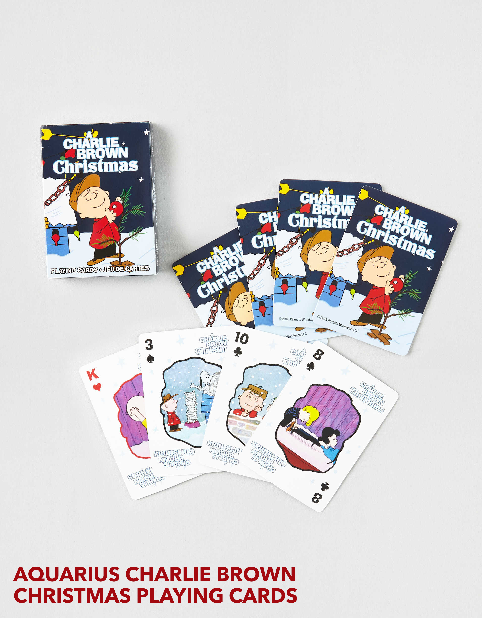 AQUARIUS CHARLIE BROWN CHRISTMAS PLAYING CARDS