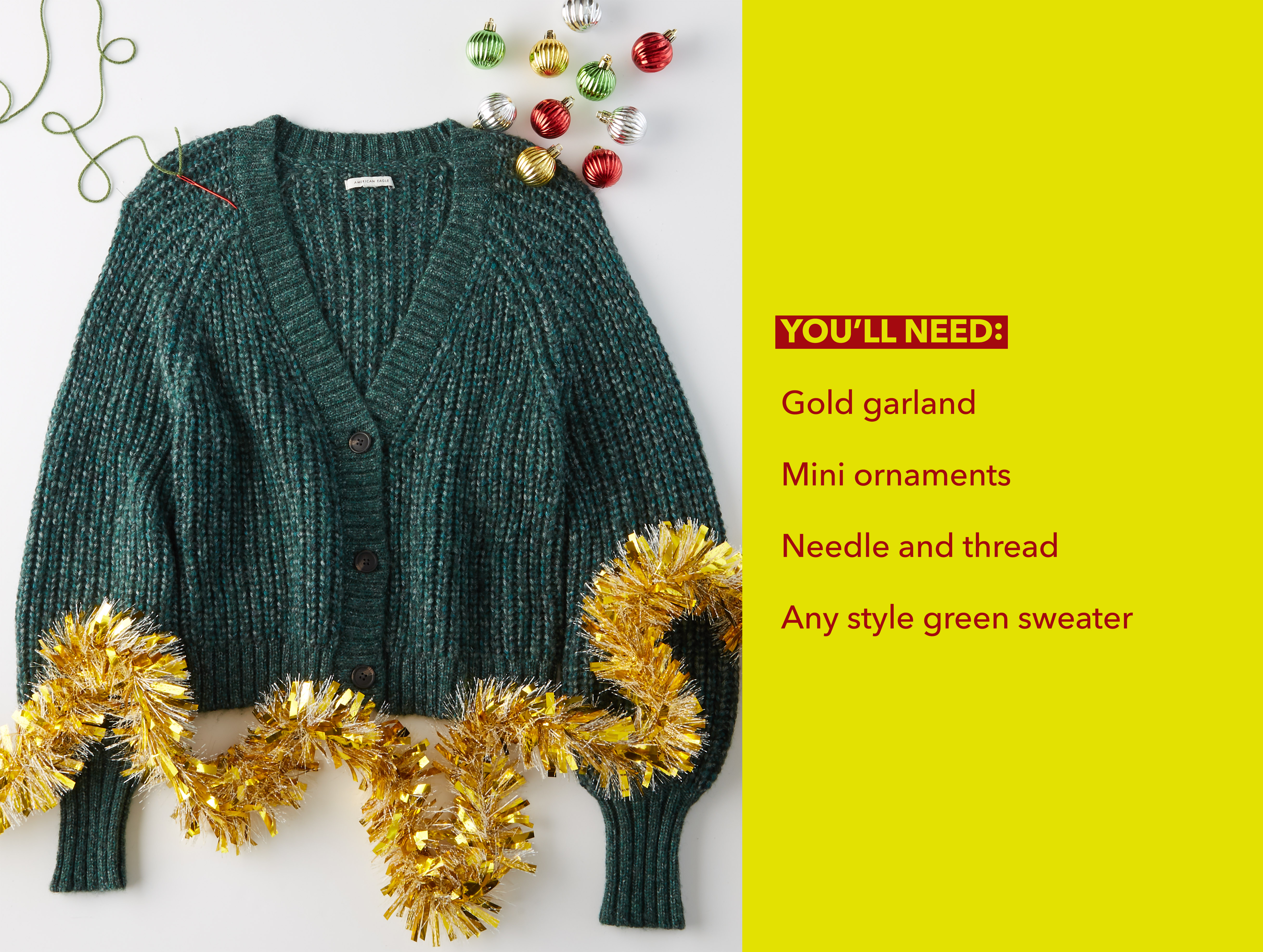 Reinventing The Ugly Sweater, DIY Style - #AEJeans